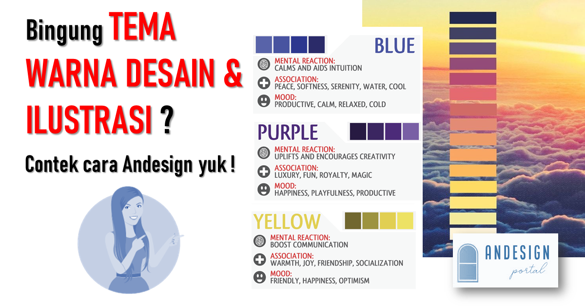 Pilih warna desain dan ilustrasi